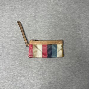 Coach Vintage Bonnie Legacy Multi-Color Legacy Striped Wristlet Clutch Bag